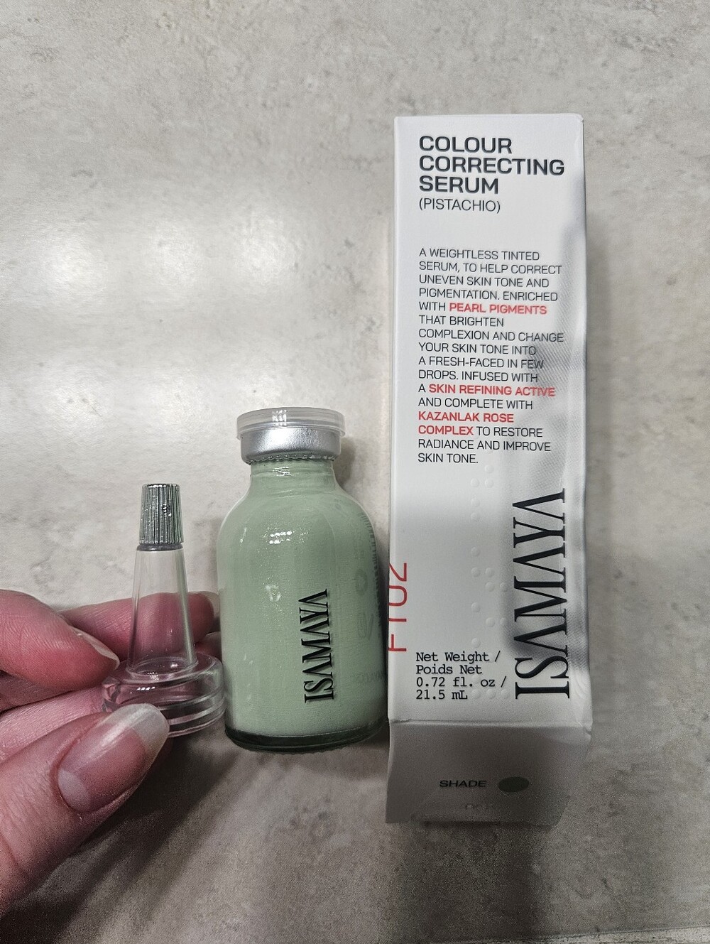 NWT Isamaya Beauty Color Correcting Serum In SHADE PISTACHIO